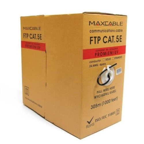 Cavo FTP Maxcable filo nero UV, kat 5e, 305 m