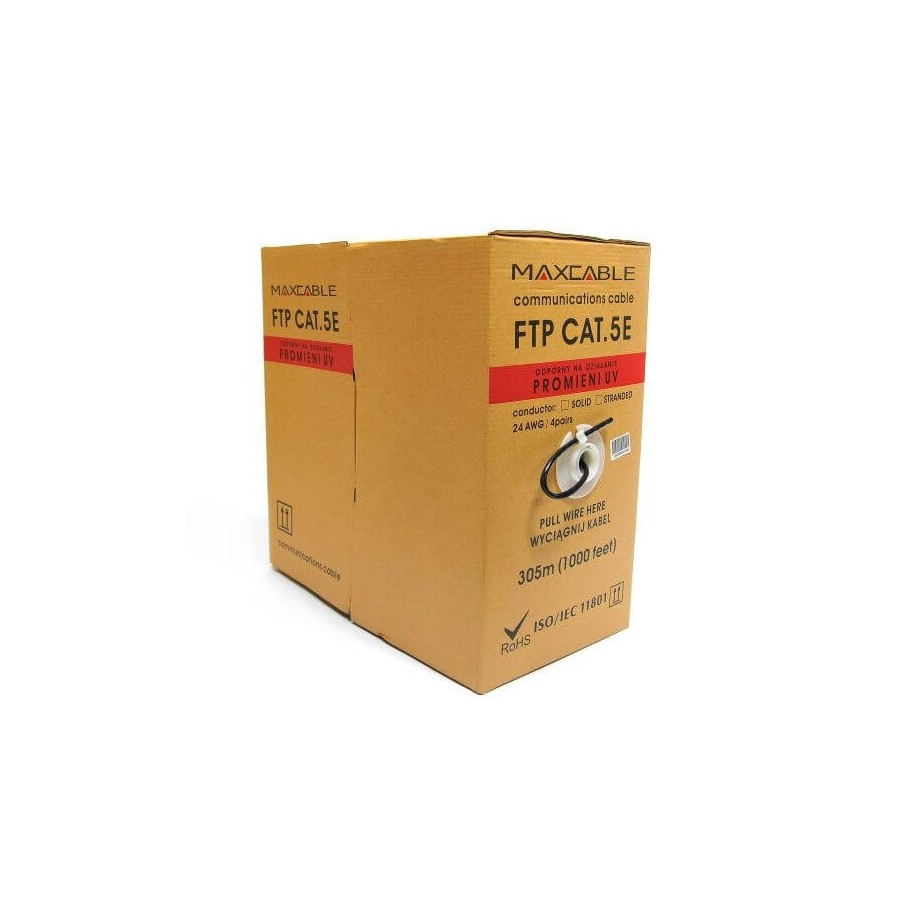 Cavo FTP Maxcable filo nero UV, kat 5e, 305 m