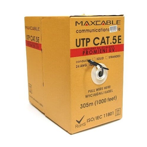 Cavo UTP Maxcable, kat.5e, 305m, esterno resistente ai raggi UV