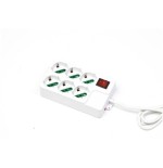 MACHPOWER MULTIPRESA 6 POSTI SCHUKO/BIPASSO CON INTERRUTTORE - SPINA ITA MP-4006P