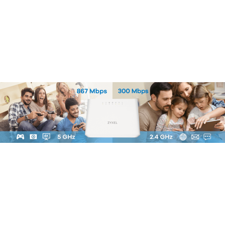 Zyxel VMG8623-T50B  Dual-Band Wireless AC/N VDSL2 VoIP Combo WAN IAD - support profile 35b & bridge mode.
