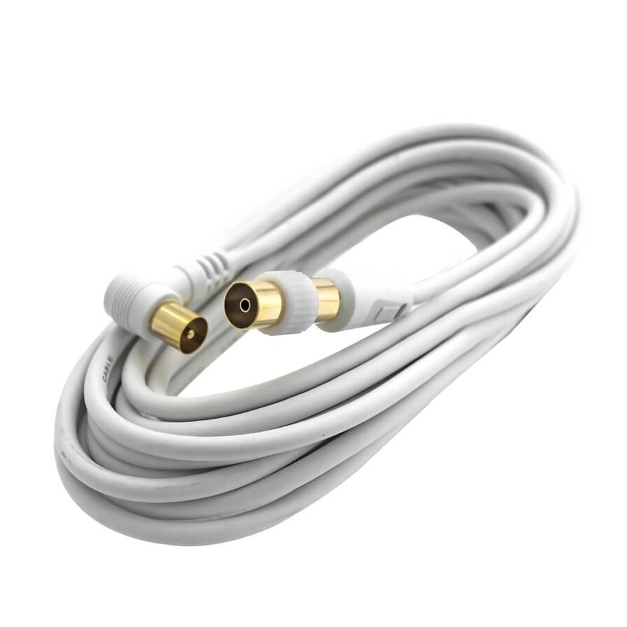 CAVO COASSIALE PER ANTENNA TV VULTECH CAAU602 CON ADATTATORE FEMMINA-FEMMINA 2MT.