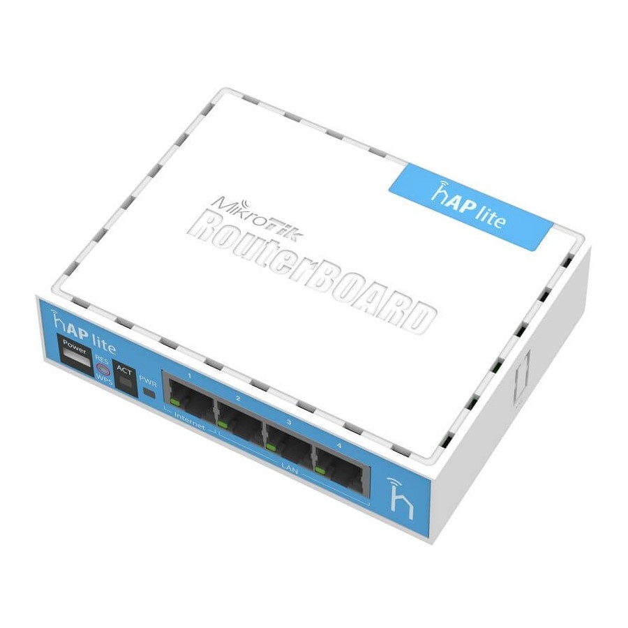 MIKROTIK ROUTERBOARD HAP LITE classic RB941-2nD - Wireless Access Point, 650MHz, 4x Ethernet LAN, 2.4Ghz RouterOS Lv.4
