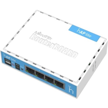 MIKROTIK ROUTERBOARD HAP LITE classic RB941-2nD - Wireless Access Point, 650MHz, 4x Ethernet LAN, 2.4Ghz RouterOS Lv.4