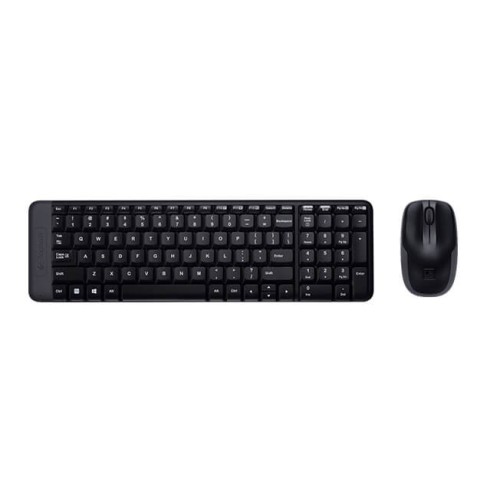 LOGITECH WIRELESS COMBO MK220 KIT MOUSE E TASTIERA NERO