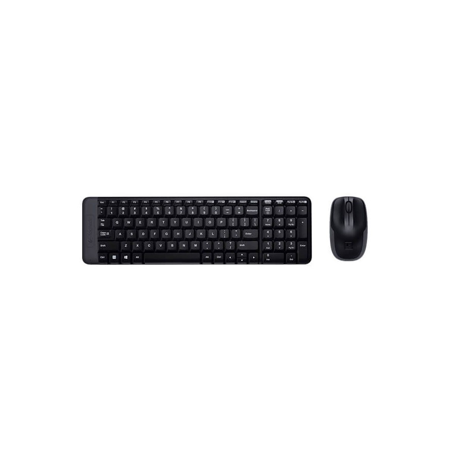 LOGITECH WIRELESS COMBO MK220 KIT MOUSE E TASTIERA NERO