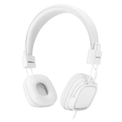 VULTECH CUFFIE HEADPHONE CON MICROFONO E REGOLATORE VOLUME - COLORE BIANCO - HD-08W